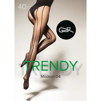 Dámské erotické punčochy Gatta Modern 04 Tights Nero Velikost 3-M