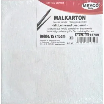 Malířské plátno Šepsovaná lepenka Meyco - 15x15 cm /14759/