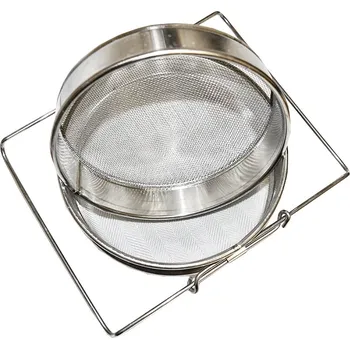 Cedník výsuvný dvojitý nerez plochý, 24 cm - DE