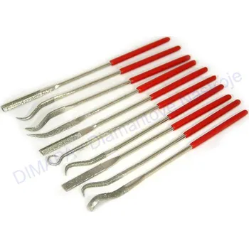 Pilníky diamantové 140mm sada 10 ks