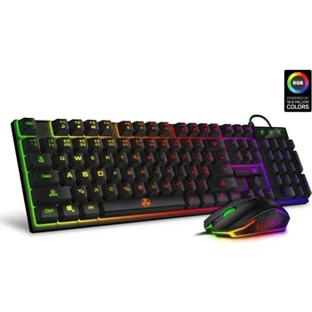 CONNECT IT BATTLE herní combo drátová klávesnice + myš, CZ + SK layout, ČERNÁ