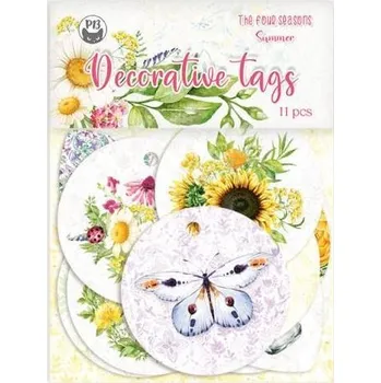 Umělecký papír Dekorativní visačky P13 - Summer sada 11 ks