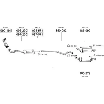 Filtr pevných částic filtr pevných částic Bosal 097-571