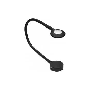 Lampička GTV Lampička LED Chicago USB stmívatelná (USB 5V 1 A+2,1 A), 12V, 16 LED bílá neutrální, 2,1W, černá, kabel 1