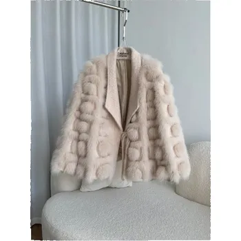 Dámský kožich Stylový zimní kožich z pravé lišky Velikost: L, Barva (Varianta): 1