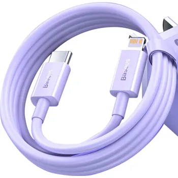 Datový kabel Baseus Superior CAYS001505 kabel USB-C PD / Apple Lightning 20W / 1m / fialový