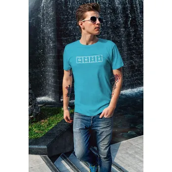Pánská móda Pánské tričko GENIUS Barva: Tyrkysová, Velikost: XL