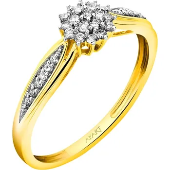 Prsten Zlatý prsten s diamanty - 0,15 ct - ryzost 750 - 160.303