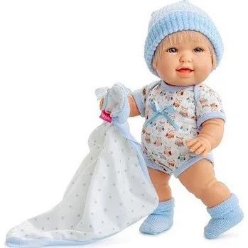 Panenka Panenka ANDREA s modrou čepicí, 38 cm - Berjuan