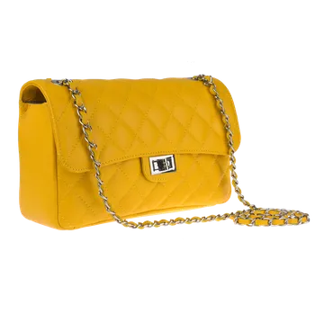 Kabelka NovaKabelka.cz Kožená italská kabelka Eliana Argento Gialla Chiaro