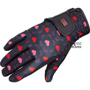 Jezdecké rukavice Rukavice Kentaur -HEART- - Černá - S