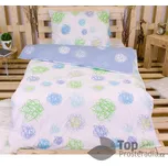 Bavlněné povlečení orbit modro-bílý 140x200+70x90