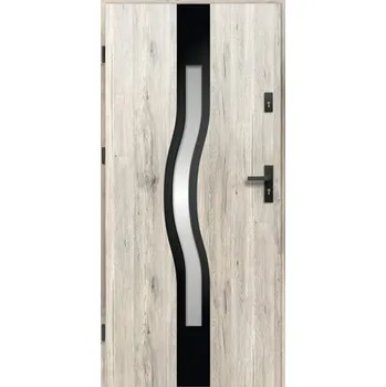 Vchodové dveře Vchodové dveře ocelové Olimpia P55 90 L šedá otevírání ven