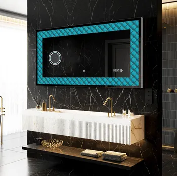 Zrcadlo Podsvícené dekorativní zrcadlo - Blue Harmonies