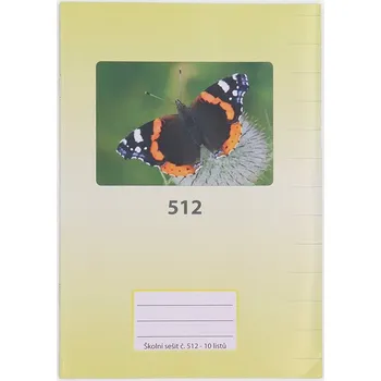 Papírna Martiník Školní sešit 512 - A5, 10 listů, linkovaný (16 mm)