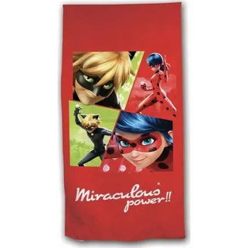 Červený dívčí ručník Miraculous Ladybug Velikost: ONE SIZE