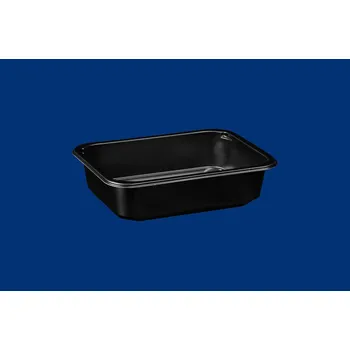 Jídelní hůlka Plastová zatavovací miska 1D černá 187/137/50 Guillin 640ks