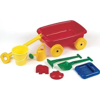 Pískoviště Vozík na pláž s ojí + sada na písek - FRABAR