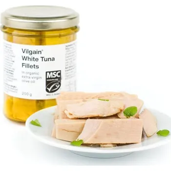Vilgain Tuňák bílý filety v bio extra panenském olivovém oleji – 200 g