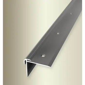 Podlahová lišta Küberit 832 - Schodová hrana zásuvná 2 - 2,5 mm, šroubovací Barva dekoru: imit. nerezi F2, Délka lišty: 250 cm