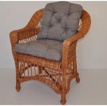 Axin Trading s.r.o. Křeslo Weigier přírodní - polstr šedý melír