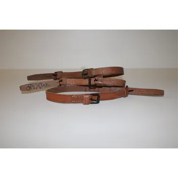 Opasek ŘEMÍNEK USTROJOVACÍ ČSLA dvě přezky KOŽENÝ