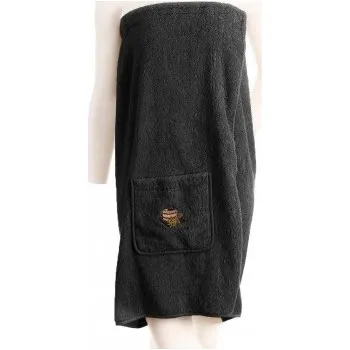 EVEI Kilt do sauny dámský, černý 75*140 cm