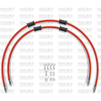 STANDARD Hadice přední brzdy sada Venhill POWERHOSEPLUS BMW-10009F-RD (2 hadice v sadě) červené hadice, chromové koncovky