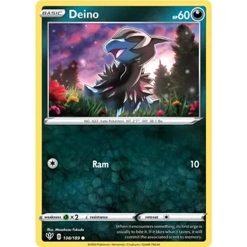 Sběratelská karetní hra Deino 108/189 - Darkness Ablaze Typ karty: Reverse Holo