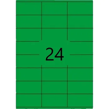 Samolepící etiketa Samolepící etikety 70x36mm, zelené, 100 listů, A4