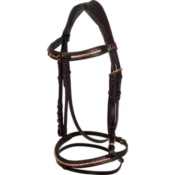 Věšák na sedlo a uzdečku Supreme Uzdečka Rose Gold Supreme, hnědá COB