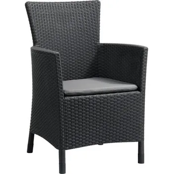 Zahradní křeslo umělý ratan Allibert IOWA grafitové