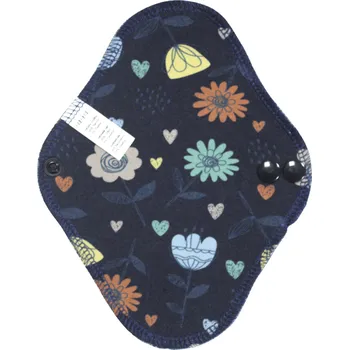 Menstruační vložka Breberky Intimní vložka (Bavlněný úplet) - Džínové kopretiny