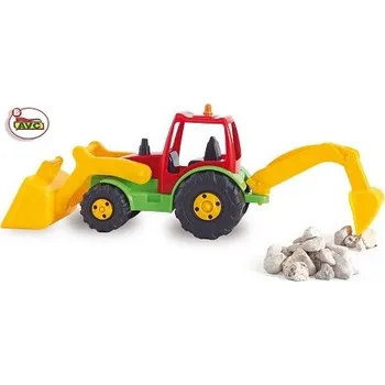 Hračka na písek Traktor se lžící a s bagrem na písek, 60 cm - AVC