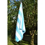 Peshtemal osuška Marmaris Tyrkysová - Bílá