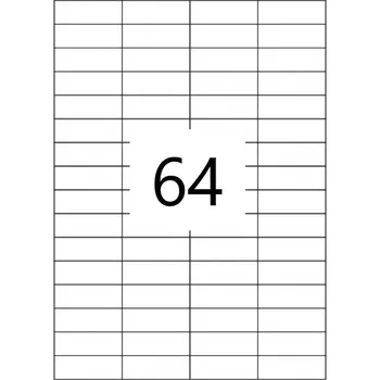 Samolepící etiketa Samolepící etikety 48,5x16,9mm, 100 listů, A4