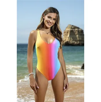 Dámské plavky Jednodílné plavky Etna Eva duhové EU velikost: XL