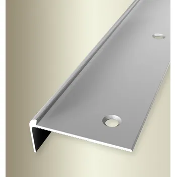 přechodová lišta Küberit 860 - Schodová hrana jednostranná do 3 mm, šroubovací Barva dekoru: stříbro F4, Délka lišty: 250 cm