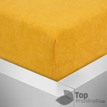 Prostěradlo Froté prostěradlo 90x200 Premium - Zlatá