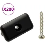 vidaXL Terasové klipy se šrouby 200 ks plast a nerezová ocel 304