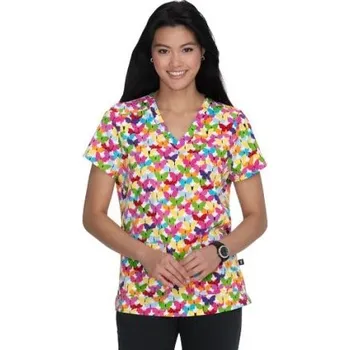 Zdravotnický oděv Lékařská halena koi Lulu dámská - barevní motýli Velikost: M