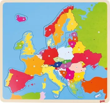 Puzzle Goki Mapa Evropy 35 dílků