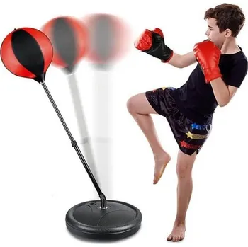 Boxovací trenažér Dětský boxovací trenažér 74-107 x 24,5 cm černý/červený