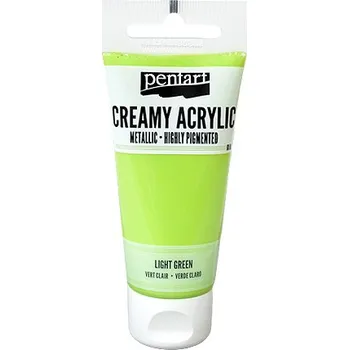 Vodová barva Krémová akrylová barva 60ml metalická - světle zelená