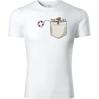 Chlapecké tričko Fenomeno Dětské tričko Plavec Velikost: 110 cm/4 roky, Barva trička: Bílé