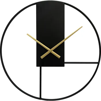 Hodiny Nástěnné hodiny TIMO černá Ø 50 cm Mybesthome Velké hodiny