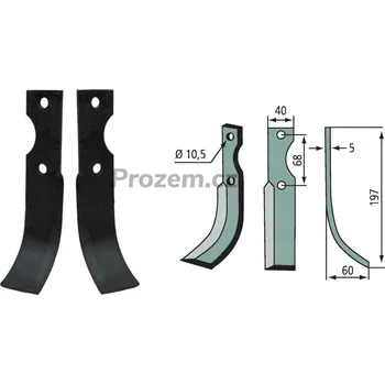 Fréza Frézovací nůž levý pro Benassi, RL319, 68/10,5/197 mm