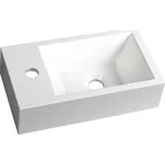Sapho AMAROK umývátko, litý mramor, 40x22cm, baterie vlevo, bílá AR400