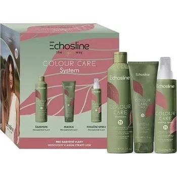 Kosmetická sada Echosline Colour Care System Sada - Šampon 300 ml + maska 300 ml + fixační sprej 200 ml Dárková sada