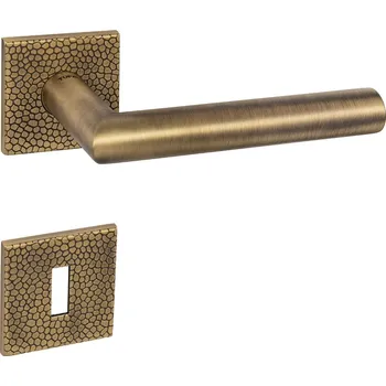 Dveřní kování TI - FAVORIT - HR 4002 5SQ T1 rozety PZ, klika/klika OGS - Bronz česaný matný (77)